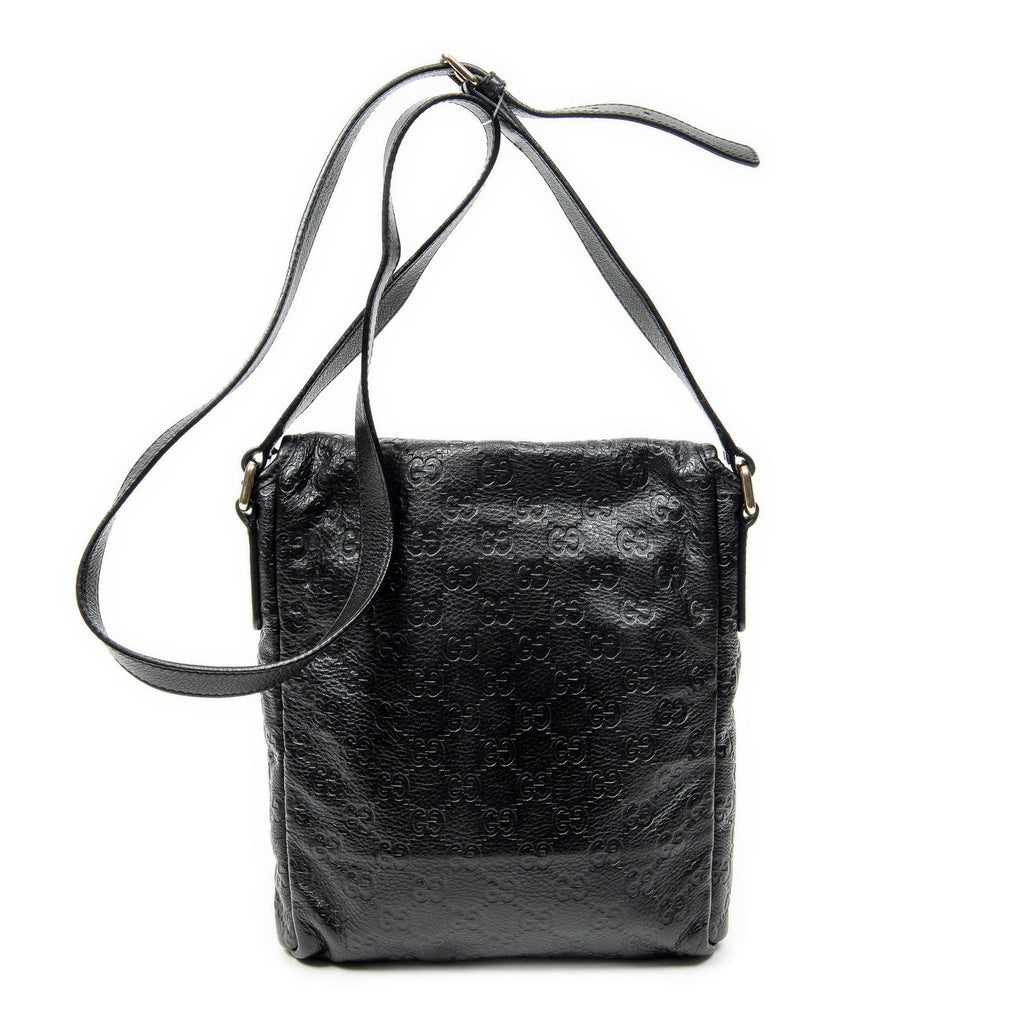 Gucci Small Messenger Black Guccissima — view 5