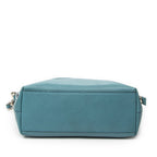 Gucci Convertible Zip Tote Teal Gray Calfskin Leather — view 6