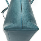 Gucci Convertible Zip Tote Teal Gray Calfskin Leather — view 8