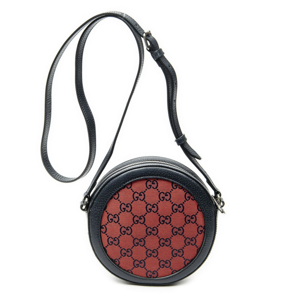 Gucci GG Round Crossbody Red Navy Canvas — view 5