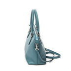 Gucci Convertible Zip Tote Teal Gray Calfskin Leather — view 3