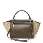 Celine Midi Trapeze Black Brown Beige Calfskin Leather Messenger — view 5