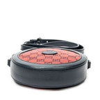 Gucci GG Round Crossbody Red Navy Canvas — view 6