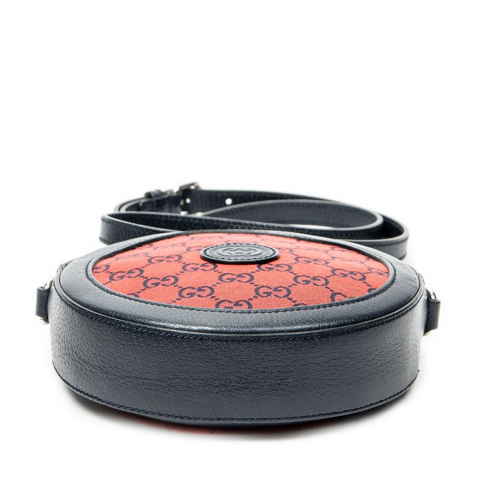 Gucci GG Round Crossbody Red Navy Canvas — view 6