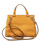 Gucci Small Bamboo Top Handle Flap Mustard Yellow Gray Calfskin Leather — view 5