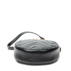 Gucci Small GG Marmont Chain Crossbody Black Matelasse Chez Blanc Leather — view 6