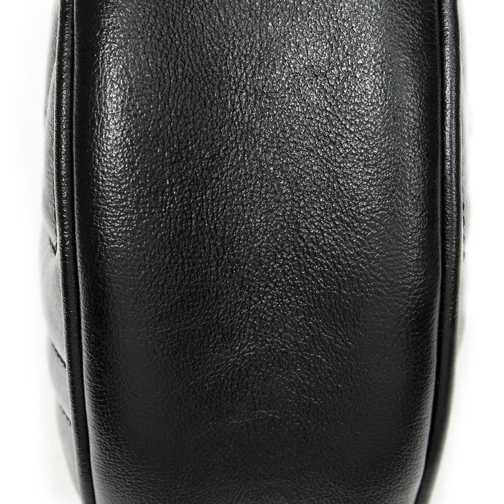 Gucci Small GG Marmont Chain Crossbody Black Matelasse Chez Blanc Leather — view 8