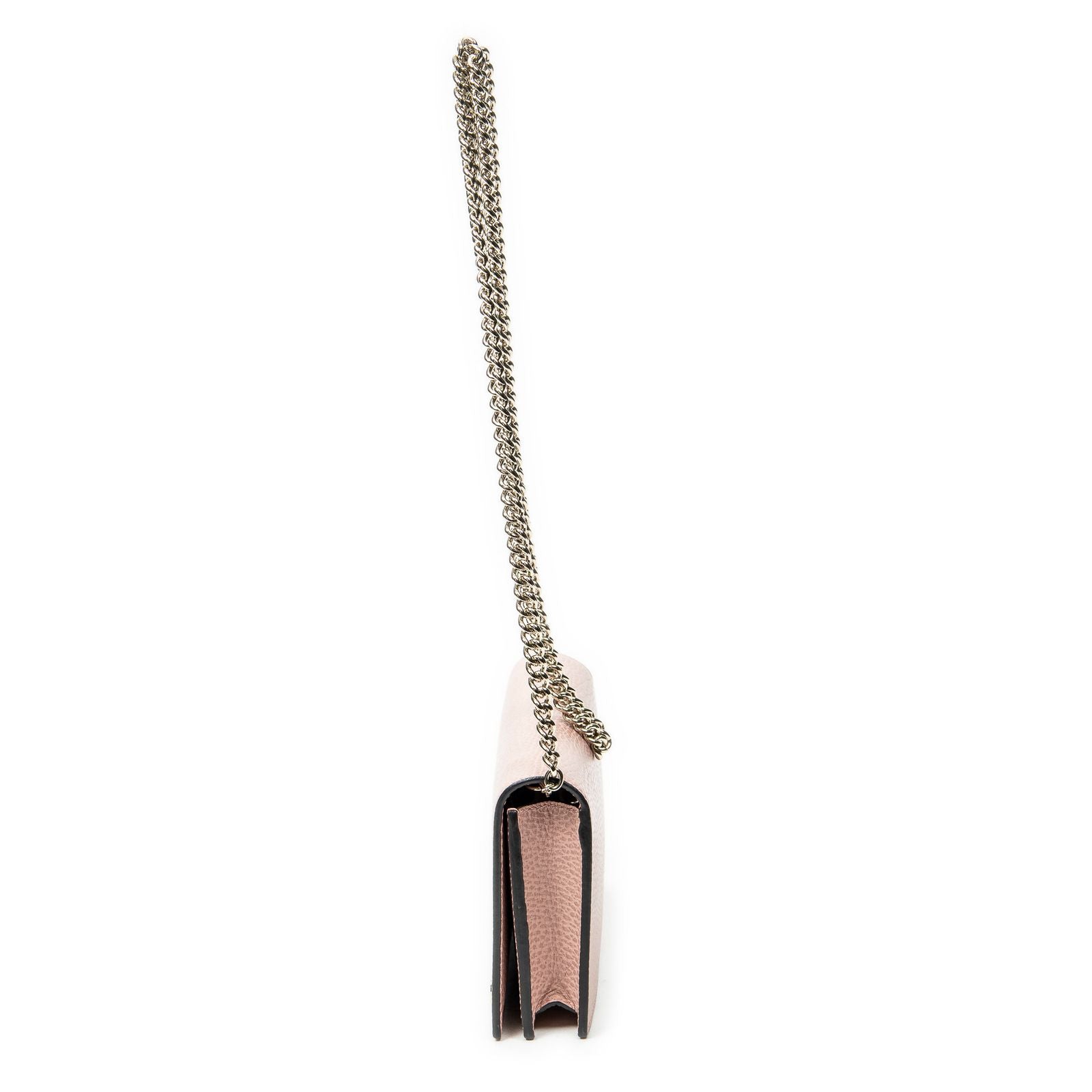 Gucci Chain Wallet Pink Calfskin Leather — view 3
