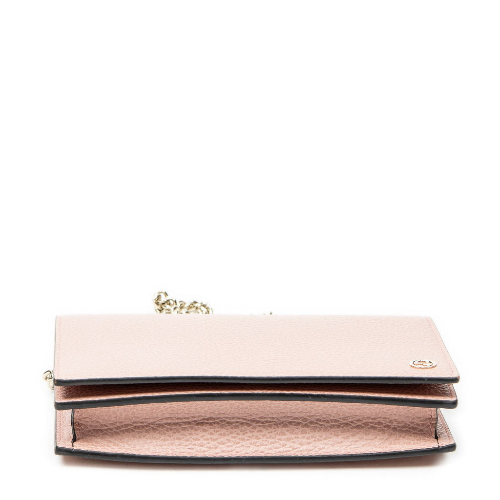 Gucci Chain Wallet Pink Calfskin Leather — view 6