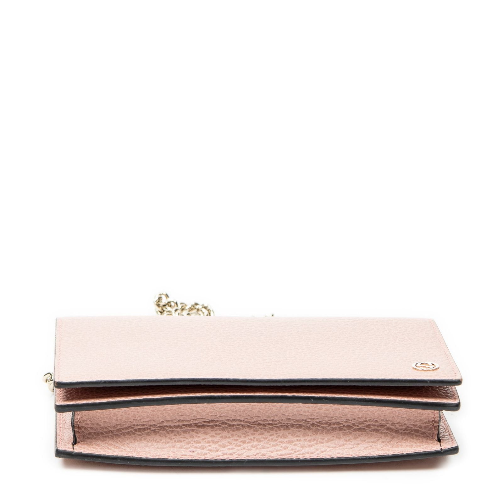 Gucci Chain Wallet Pink Calfskin Leather — view 6