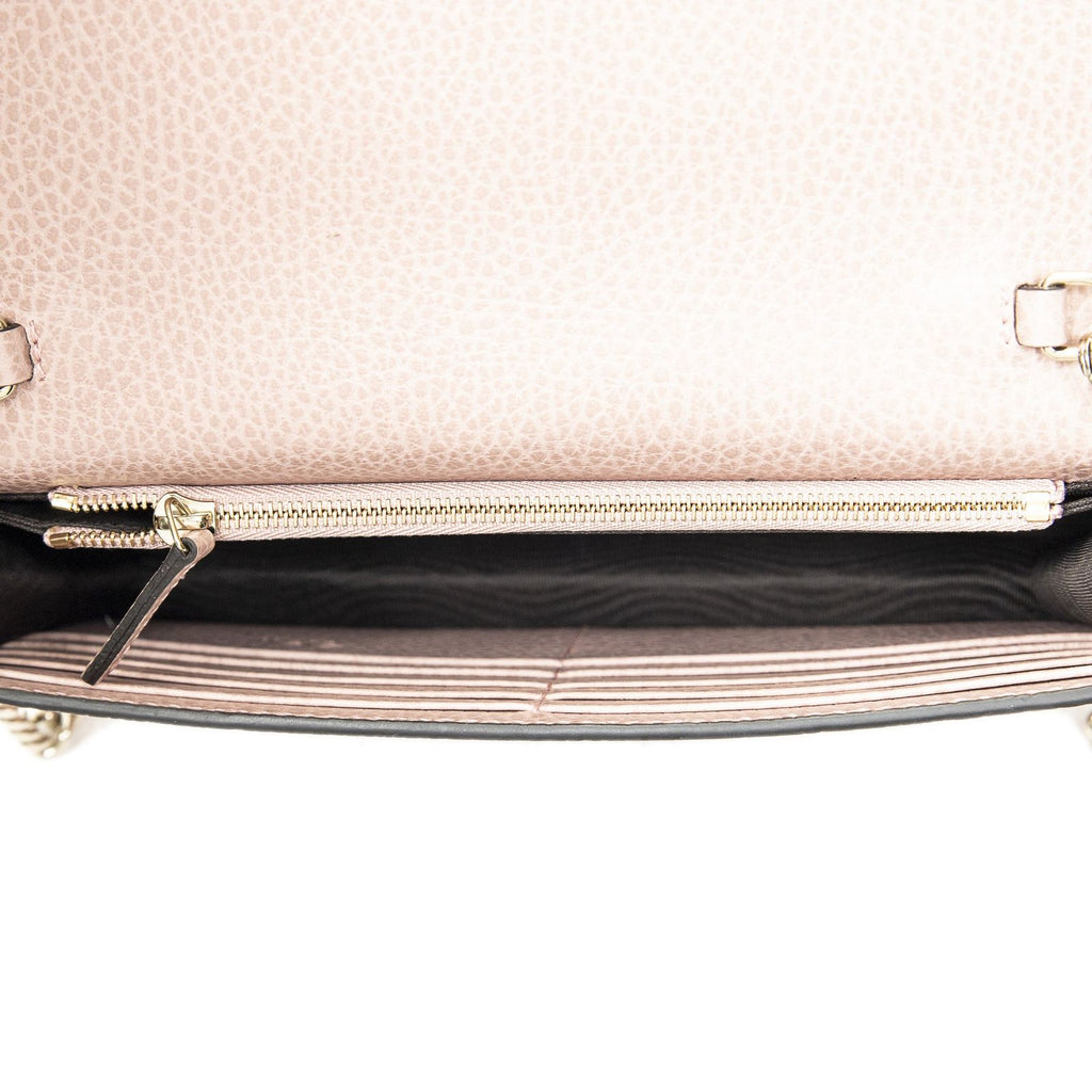 Gucci Chain Wallet Pink Calfskin Leather — view 9