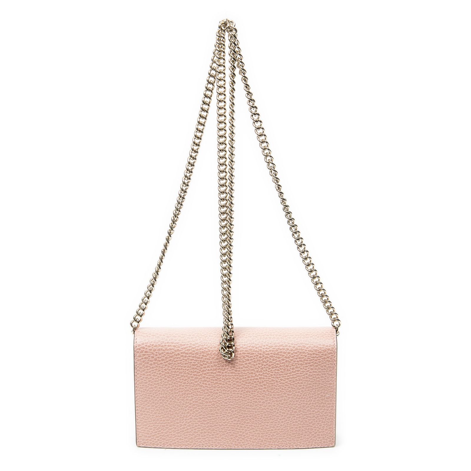 Gucci Chain Wallet Pink Calfskin Leather — view 5