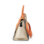 Celine Midi Trapeze Orange Black Ivory Calfskin Leather Messenger — view 3