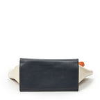 Celine Midi Trapeze Orange Black Ivory Calfskin Leather Messenger — view 6