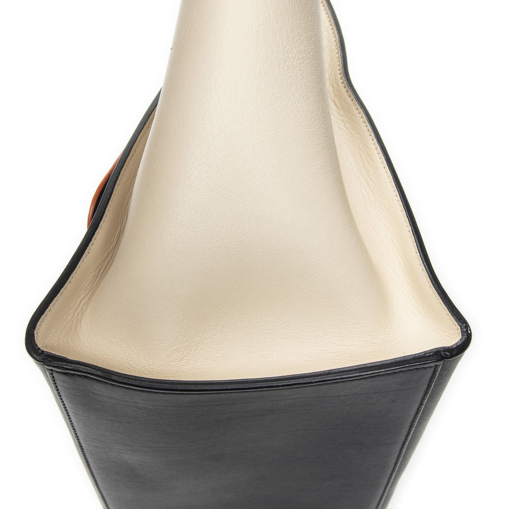 Celine Midi Trapeze Orange Black Ivory Calfskin Leather Messenger — view 8