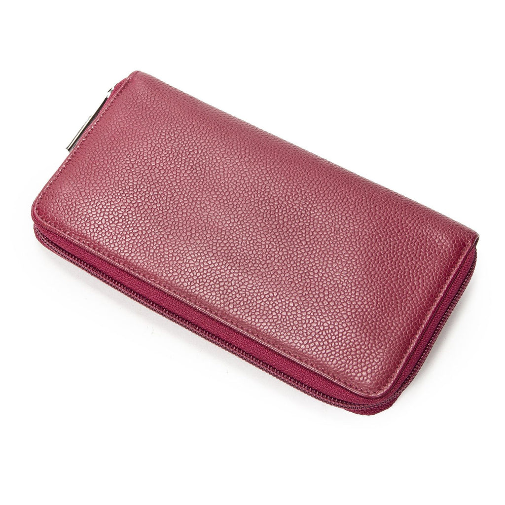 Chanel Timeless Zip Around Wallet Raspberry Pink Caviar Leather — view 2