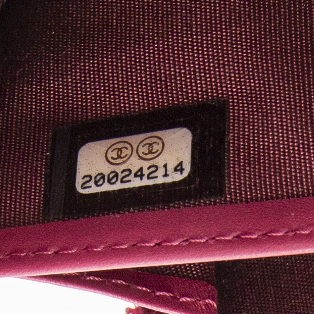 Chanel Timeless Zip Around Wallet Raspberry Pink Caviar Leather — view 6