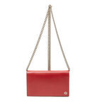 Gucci Chain Wallet Red Calfskin Leather