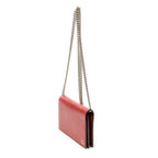 Gucci Chain Wallet Red Calfskin Leather — view 2