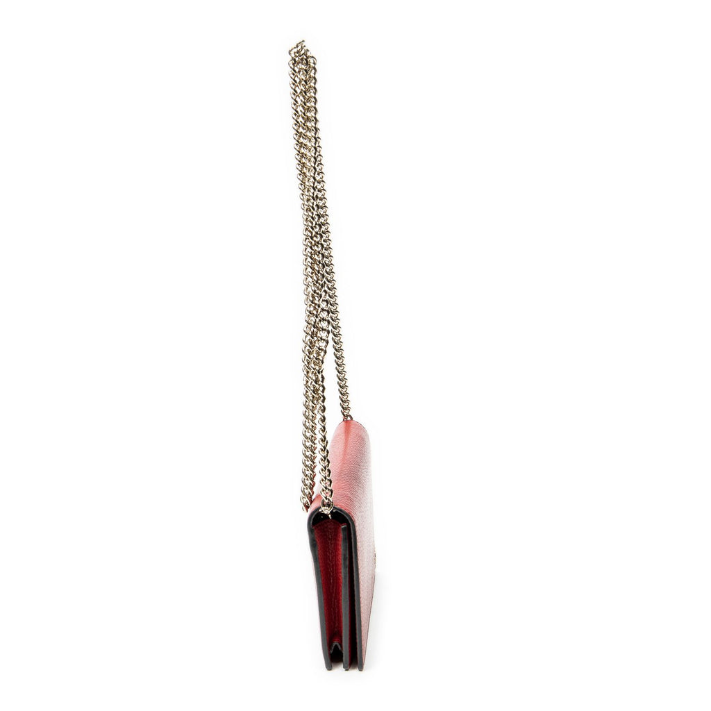 Gucci Chain Wallet Red Calfskin Leather — view 4