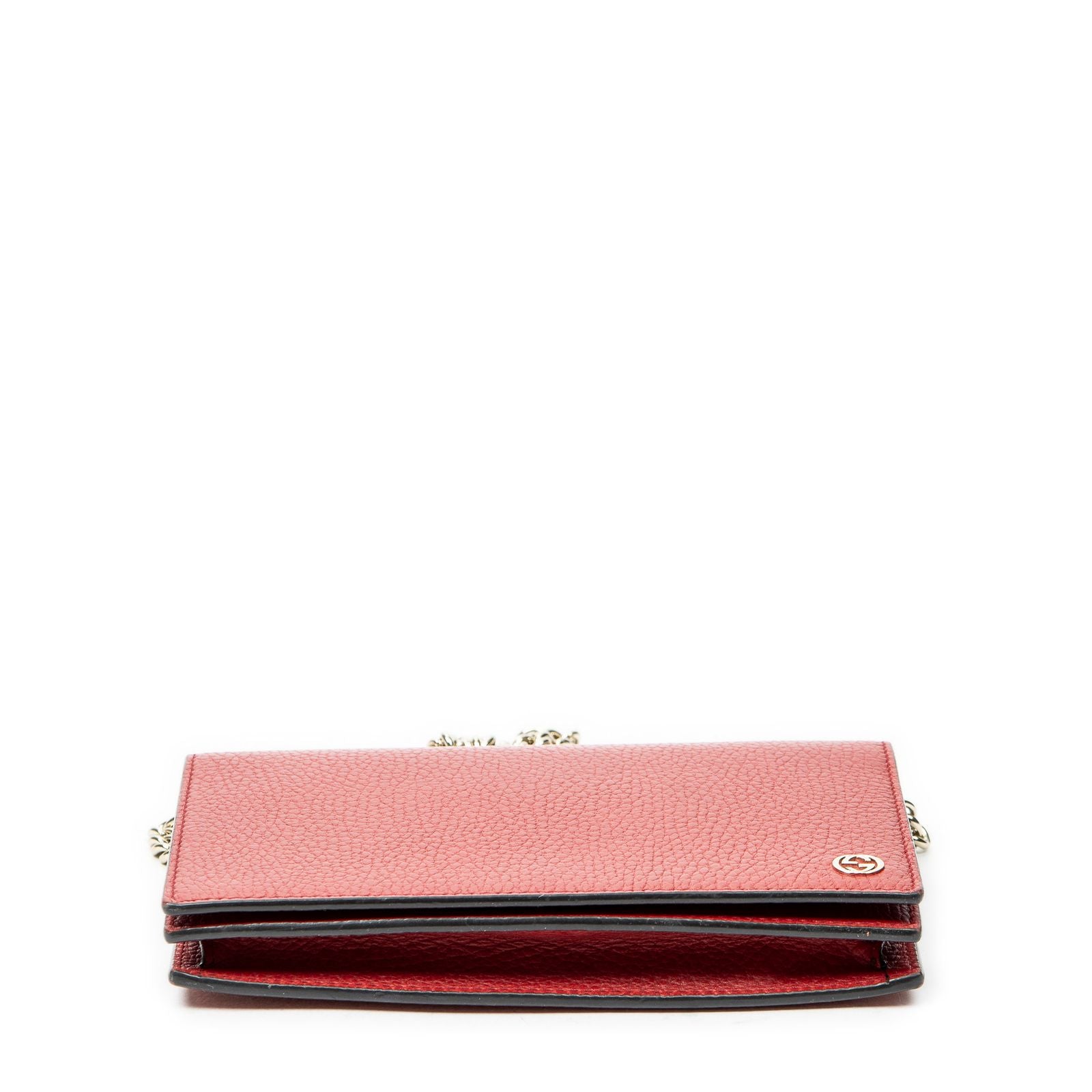 Gucci Chain Wallet Red Calfskin Leather — view 6