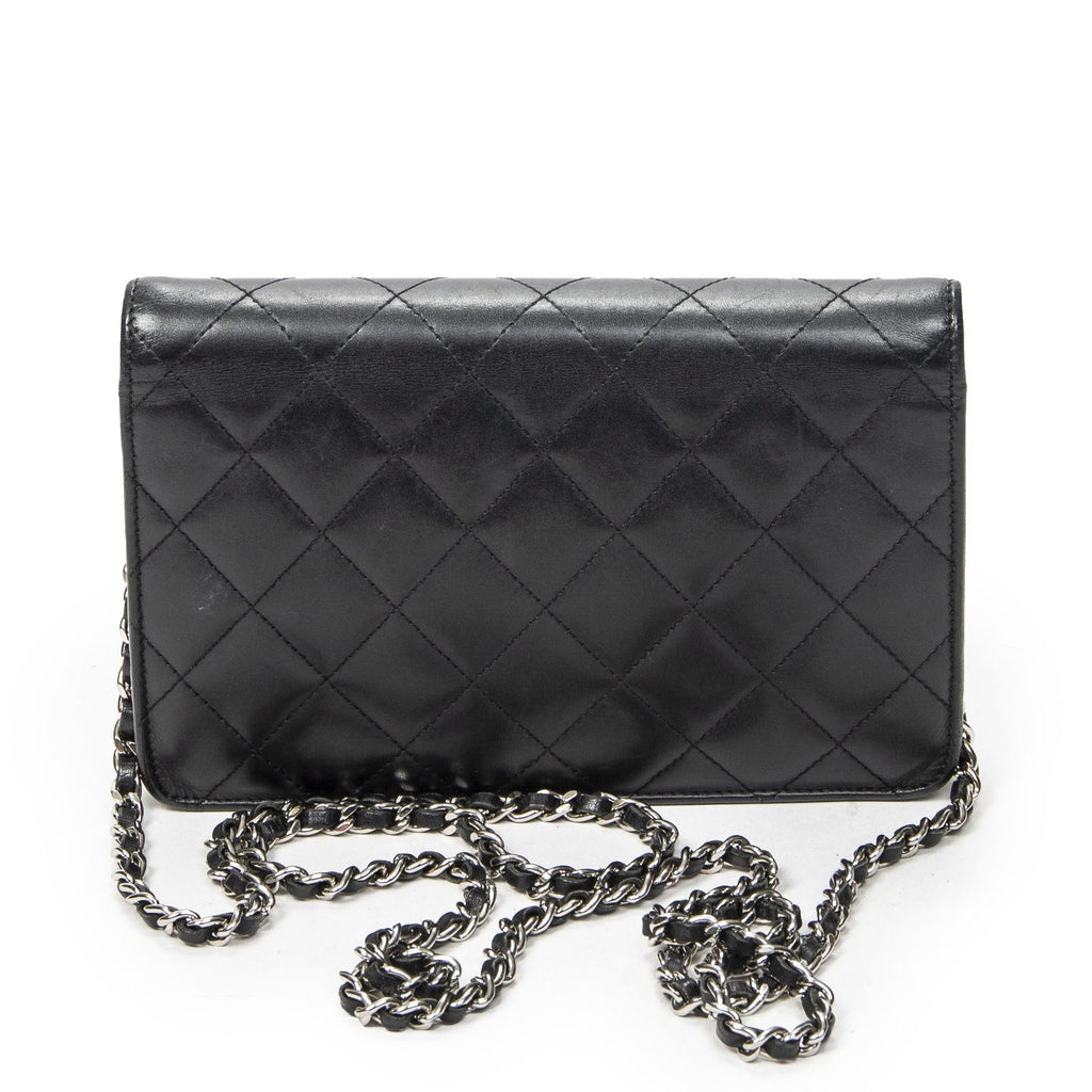 Chanel Cambon Line Chain Wallet Black Quilted Lambskin Leather — view 5