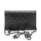 Chanel Cambon Line Chain Wallet Black Quilted Lambskin Leather — view 5
