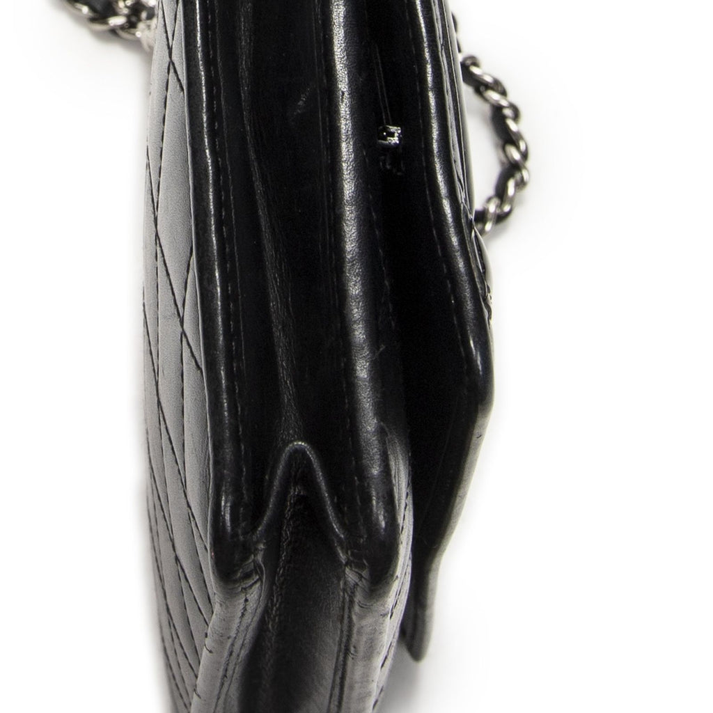 Chanel Cambon Line Chain Wallet Black Quilted Lambskin Leather — view 7