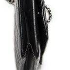 Chanel Cambon Line Chain Wallet Black Quilted Lambskin Leather — view 7
