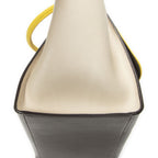 Celine Midi Trapeze Yellow Beige Calfskin Leather Messenger — view 7