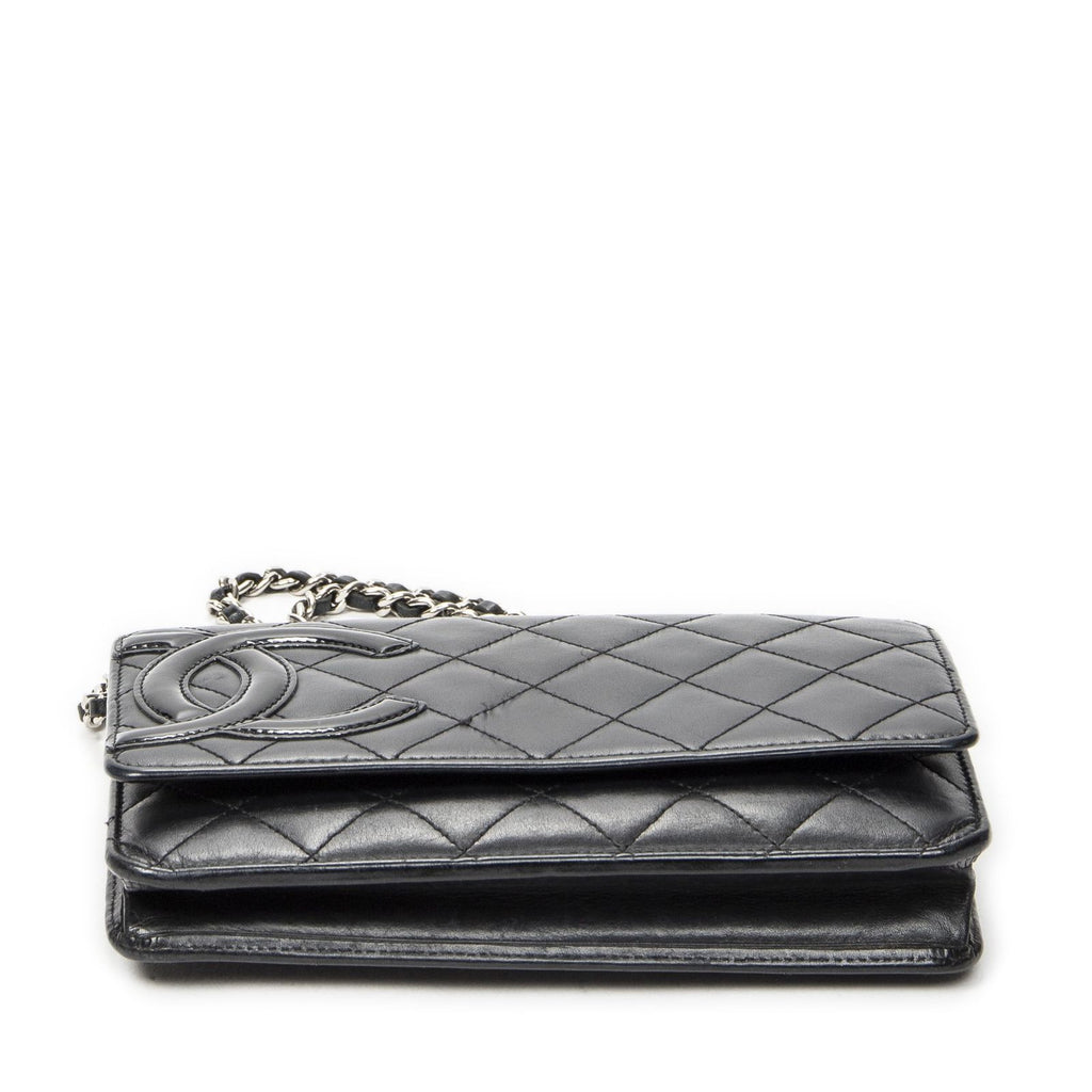 Chanel Cambon Line Chain Wallet Black Quilted Lambskin Leather — view 6