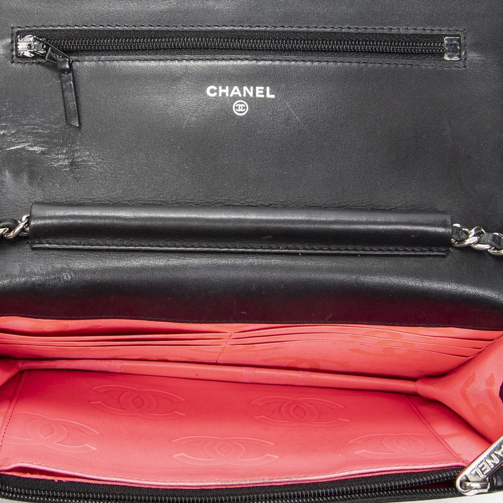 Chanel Cambon Line Chain Wallet Black Quilted Lambskin Leather — view 9