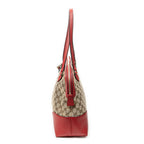 Gucci Medium Bree Dome Tote Beige Red GG Canvas — view 3
