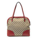 Gucci Medium Bree Dome Tote Beige Red GG Canvas — view 5