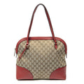 Gucci Medium Bree Dome Tote Beige Red GG Canvas