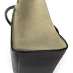 Celine Small Medium Swing Dark Gray Beige Green Calfskin Leather Messenger — view 7