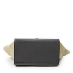 Celine Small Medium Swing Dark Gray Beige Green Calfskin Leather Messenger — view 6