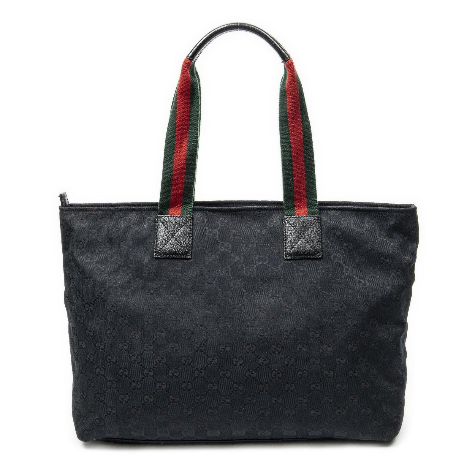 Gucci Web Large Diaper Tote Black GG Canvas — view 5