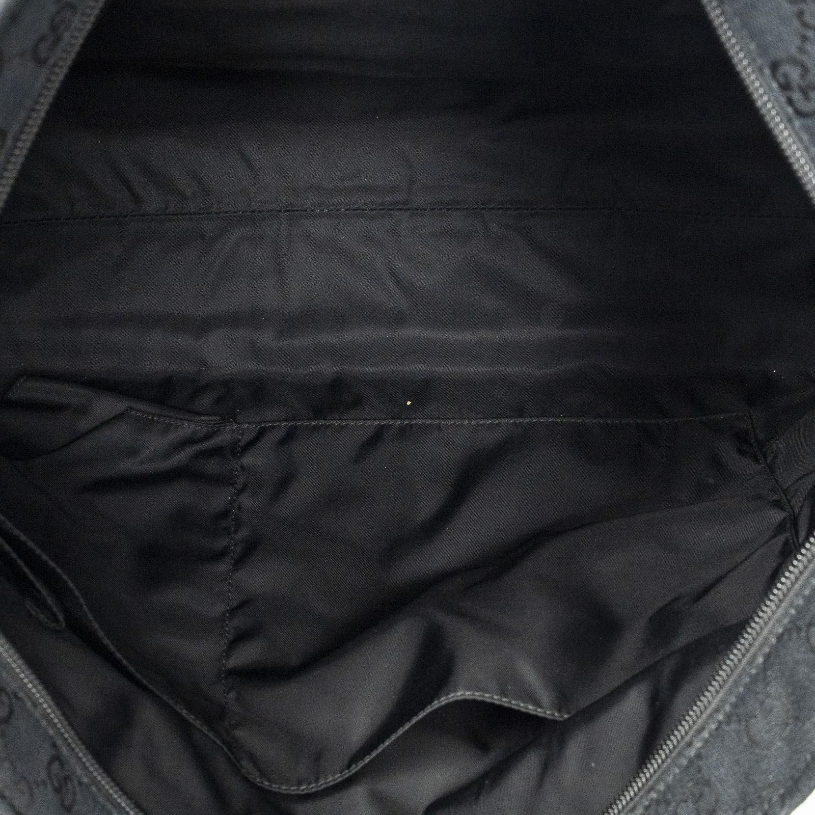 Gucci Web Large Diaper Tote Black GG Canvas — view 9