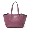 Gucci Small Swing Tote Purple Calfskin Leather