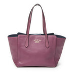 Gucci Small Swing Tote Purple Calfskin Leather