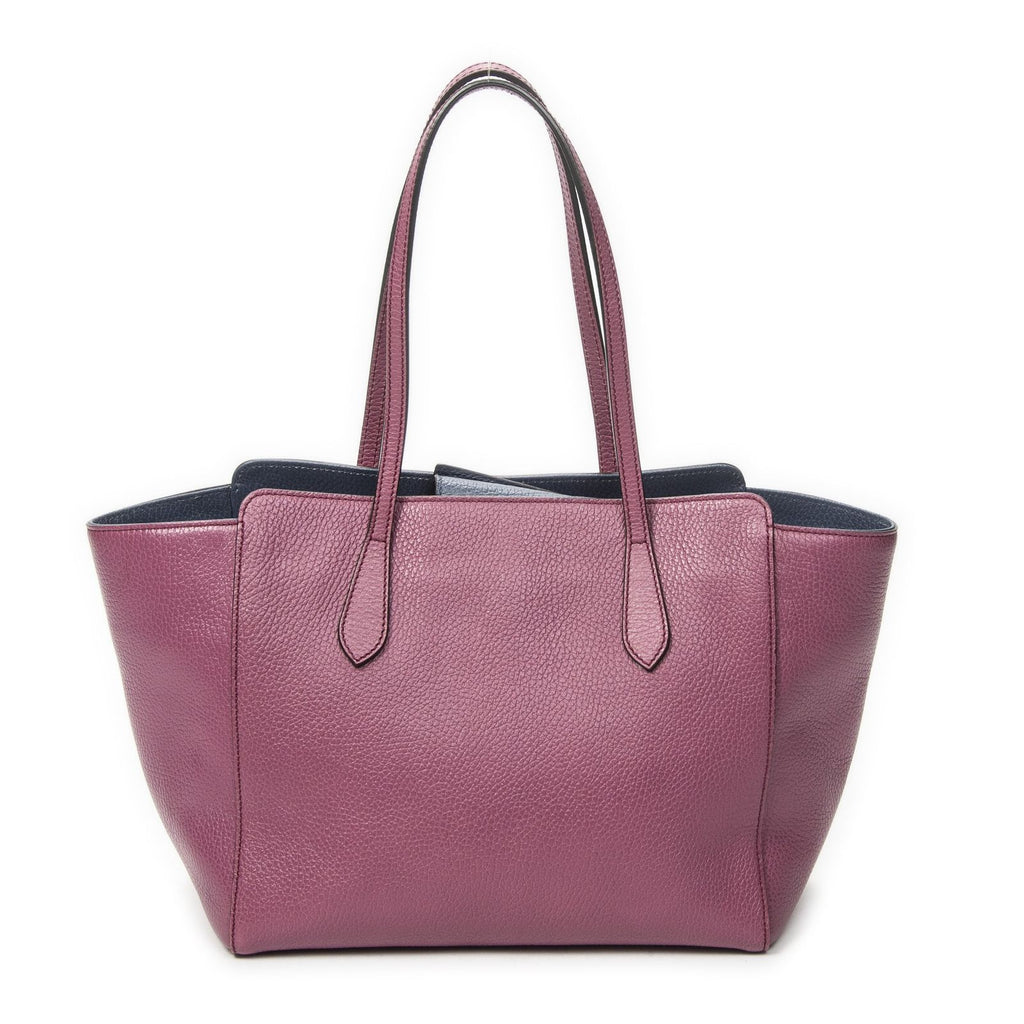 Gucci Small Swing Tote Purple Calfskin Leather — view 5
