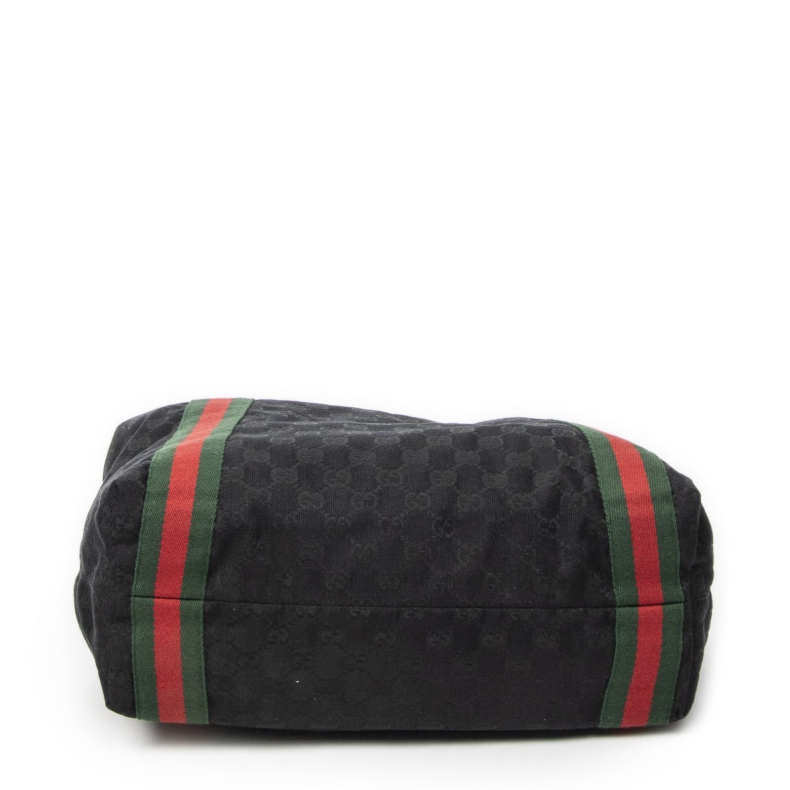 Gucci Open Shopping Tote Black GG Canvas — view 6