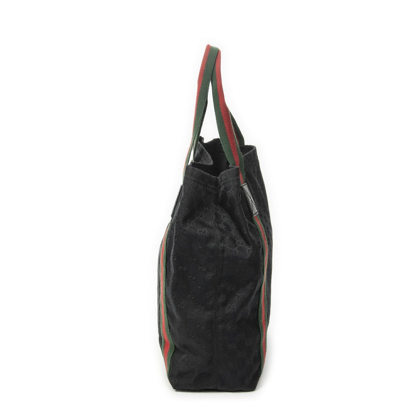 Gucci Open Shopping Tote Black GG Canvas — view 3