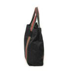 Gucci Open Shopping Tote Black GG Canvas — view 4