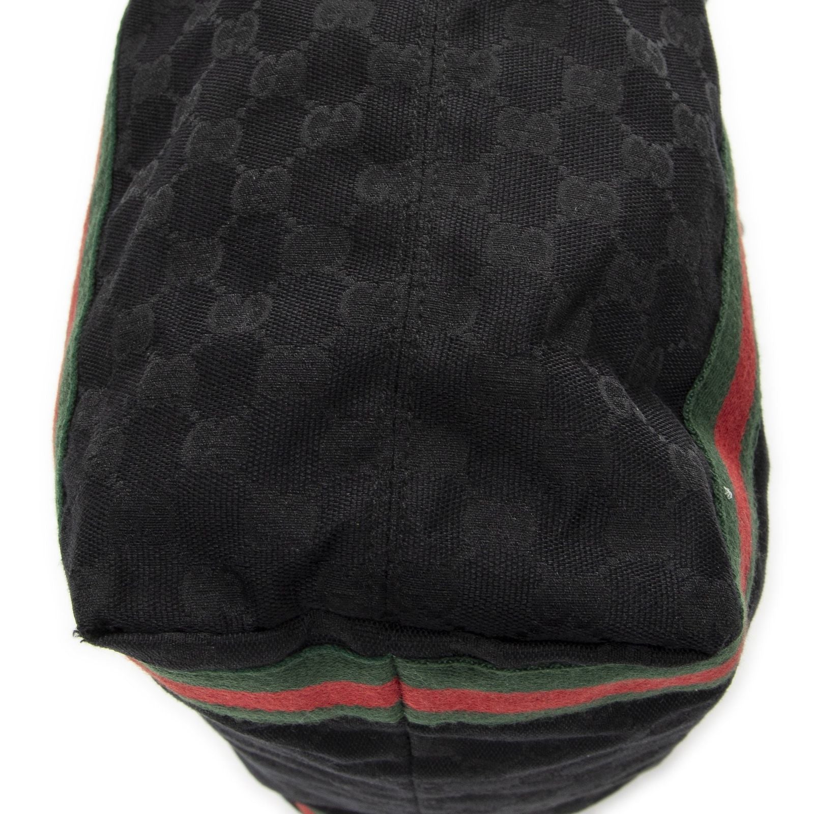 Gucci Open Shopping Tote Black GG Canvas — view 8