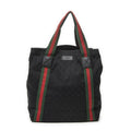 Gucci Open Shopping Tote Black GG Canvas