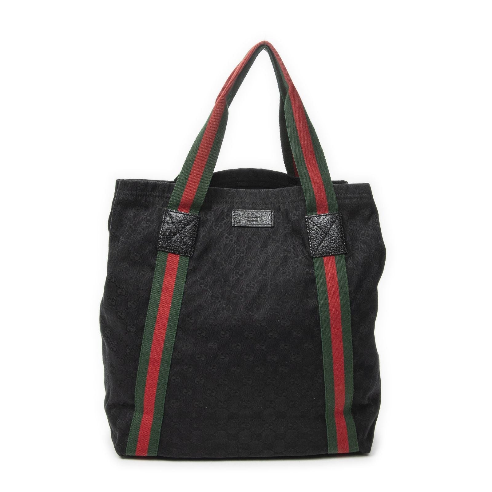 Gucci Open Shopping Tote Black GG Canvas
