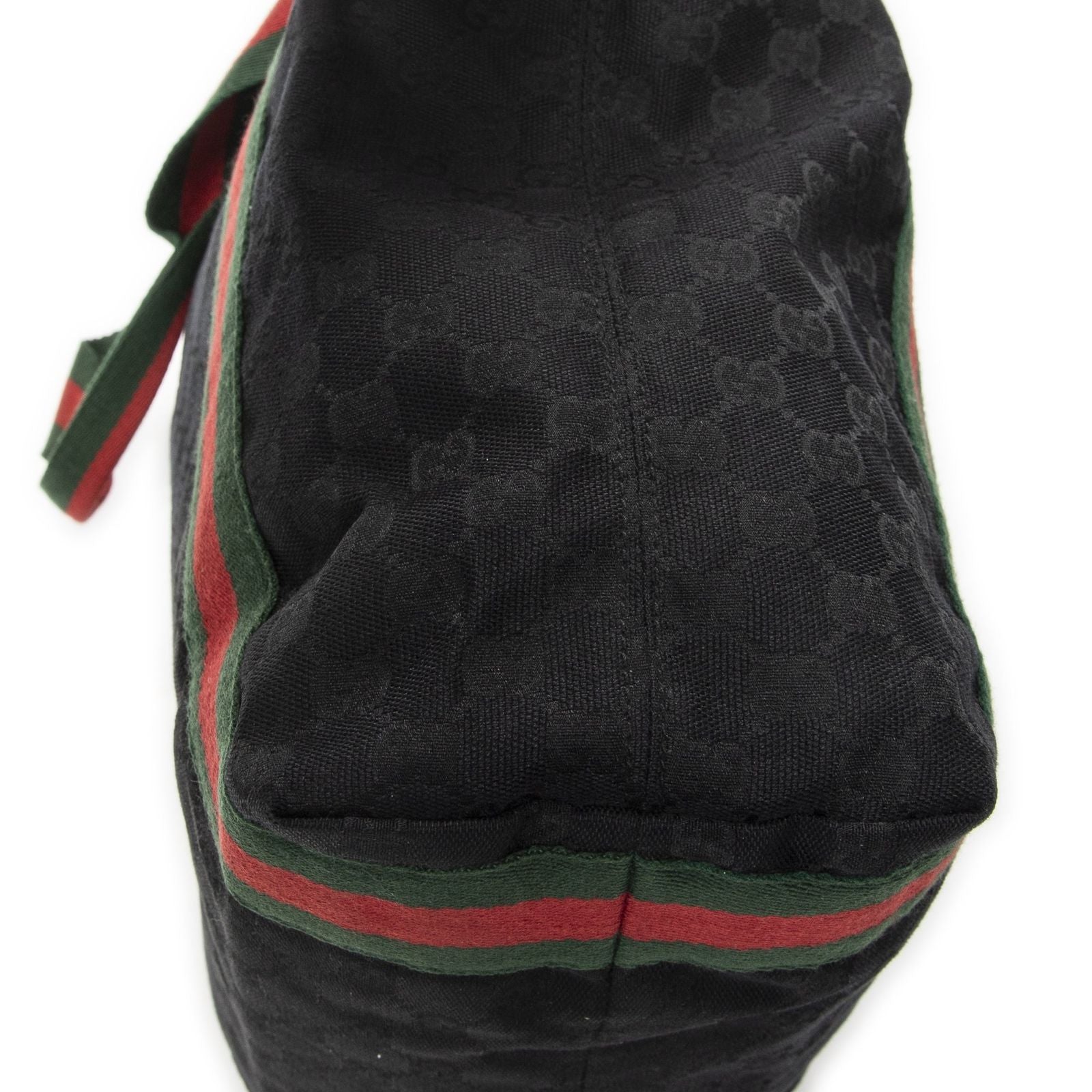 Gucci Open Shopping Tote Black GG Canvas — view 7