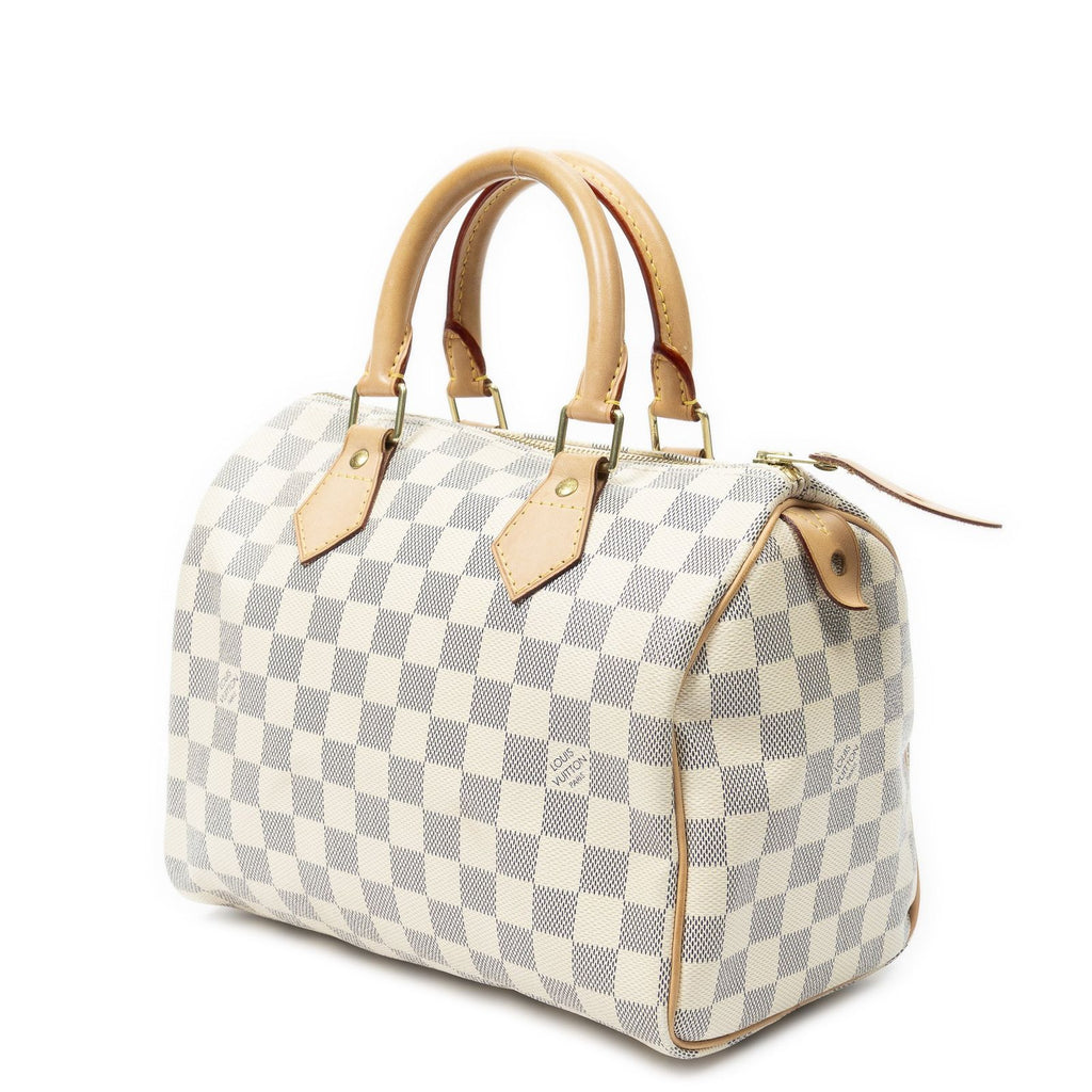 Louis Vuitton Speedy Ivory Damier Azur Handbag — view 2